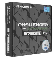 MAXSUN MS-Challenger B760M D5 WIFI V1/V2 (Socket 1700, mATX, 2*DDR5, VGA/HDMI, 3*SATA3, 2*M.2, 1*PCIEx16/1*PCIEx1, 2*USB2.0, 4*USB 3.2, LAN 1*1G, Bluetooth,  Wi-Fi 802.11ax,  RTL)