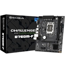 MAXSUN MS-Challenger B760M-F (Socket 1700, mATX, 2*DDR4, VGA/HDMI, 3*SATA3, 1*M.2, 1xPCI-E x16 /1xPCI-E x, 4*USB 2.0, 2*USB 3.2 Gen1 , LAN 1*1G, RTL)