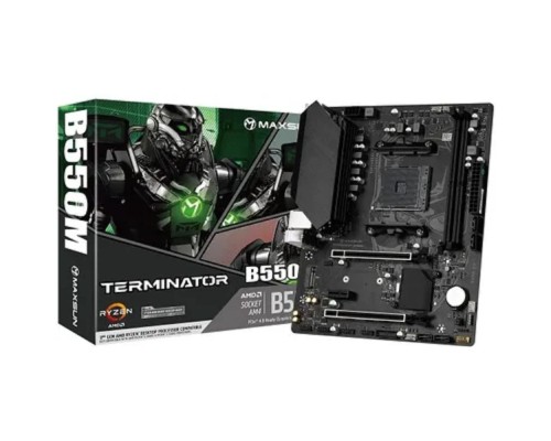 [Материнская плата] MAXSUN MS-Terminator B550M (Socket AM4, mATX, 2*DDR4, VGA/HDMI, 4*SATA3, 1*M.2, 1*PCIEx16/1*PCIEx4/1*PCIEx1, 4*USB 2.0, 2*USB 3.2 Gen1, LAN 1*1G, RTL)