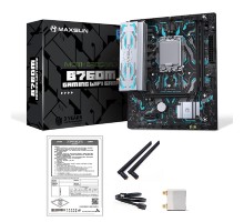 MAXSUN MS-B760M GAMING WIFI GANK V2 (Socket 1700, mATX, 2*DDR5, VGA/HDMI, 3*SATA3, 1*M.2, 1xPCI-E x16 /1xPCI-E x4, 4*USB 2.0, 2*USB 3.2 GEN 2, LAN 1*1G,  Bluetooth,  Wi-Fi 802.11ax, RTL)