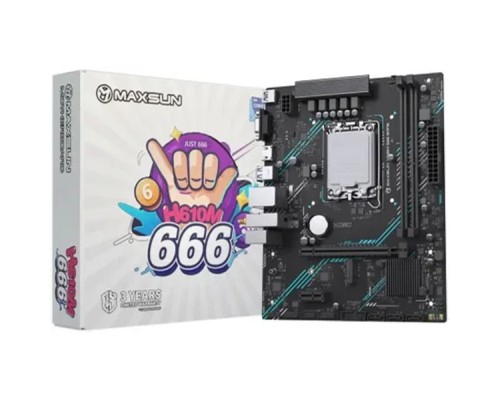 [Материнская плата] MAXSUN MS-H610M 666 WIFI6 D5 (Socket 1700, mATX, 2*DDR5, VGA/HDMI, 4*SATA3, 1*M.2, 1*PCIEx16/1*PCIEx1, 4*USB2.0, 2*USB 3.2 Gen1, LAN 1*1G, Bluetooth,  Wi-Fi 802.11ax, RTL)
