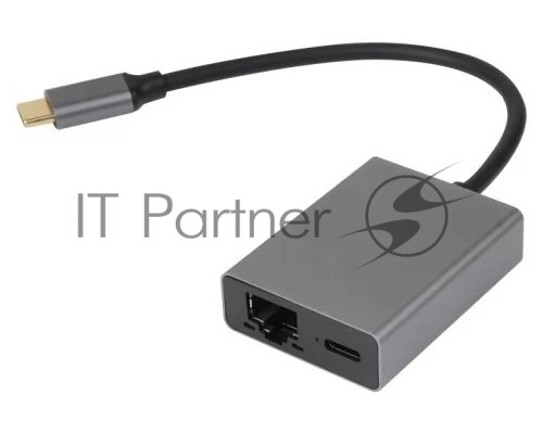 Адаптер TypeC--->RJ45+PD 100Вт, Allum Shell, VCOM <CU4591>
