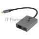 Адаптер TypeC--->RJ45+PD 100Вт, Allum Shell, VCOM <CU4591>