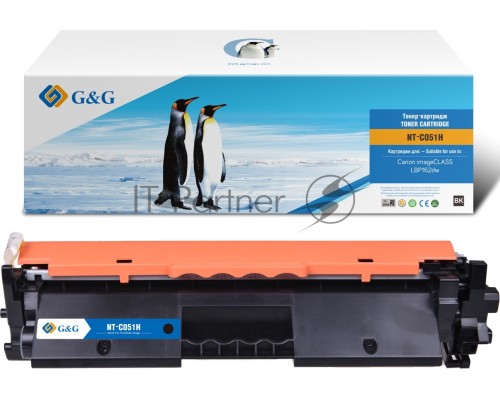Картридж лазерный G&G GG-C051H черный (1700стр.) для Canon LBP 162dw/MF 264dw/267dw/269dw