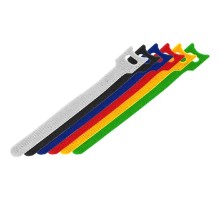 Rexant (07-7210) Набор хомутов многоразовых на липучке 210х16мм, цветные (12 шт/уп)