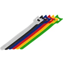 Rexant (07-7310) Набор хомутов многоразовых на липучке 310х16мм, цветные (12 шт/уп)