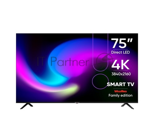 Телевизор Topdevice, 75''DLED UHD DigitalSmartTV,TWO LEGS,MT9632,DVB-T/C/T2/S2,WITH CI SLOT,CI+, AUO/CSOT280±20 Bri,Android 11.0 1.5G+8G with Wildred launcher,DVB-T/C/T2/S2,USB,Hotel FUN,H.265,Dolby,AC-3,WiFi,PAL/SECAM,BG/DK/I/NICAM,EN,RU(Def),AC100-24