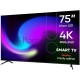 Телевизор Topdevice, 75''DLED UHD DigitalSmartTV,TWO LEGS,MT9632,DVB-T/C/T2/S2,WITH CI SLOT,CI+, AUO/CSOT280±20 Bri,Android 11.0 1.5G+8G with Wildred launcher,DVB-T/C/T2/S2,USB,Hotel FUN,H.265,Dolby,AC-3,WiFi,PAL/SECAM,BG/DK/I/NICAM,EN,RU(Def),AC100-24