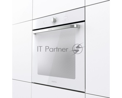 Электрическая духовка Gorenje BOS67371SYW 60 см, 77 л, Коллекция: Simplicity, Очистка паром AquaClean, 12 режимов, белый цвет