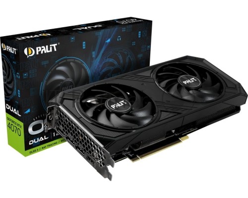Видеокарта Palit PA-RTX4070 DUAL OC 12GB 12288Mb 192 GDDR6X 1920/21000 HDMIx1 DPx3 HDCP Ret