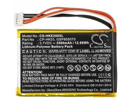 Аккумуляторная батарея CameronSino CS-HKE200XL для Harman/Kardon Esquire 2 3.7V 3500mAh 12.95Wh Аккумуляторная батарея CameronSino CS-HKE200XL для Harman/Kardon Esquire 2 3.7V 3500mAh 12.95Wh