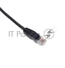 Патч-корд U/UTP, CAT 5e, RJ45-RJ45, 26AWG, ZH нг(А)-HF, черный, 0,3м  REXANT