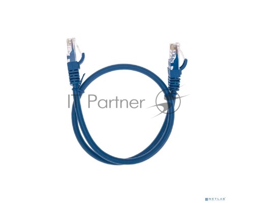 Патч-корд U/UTP REXANT категория 6, RJ45-RJ45, неэкранированный, 26AWG, LSZH, синий, 0.5 м