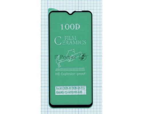 Керамическая пленка (стекло) для OPPO A8/ A5(2020)/ A9(2020) черная