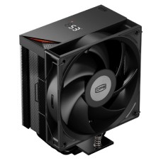 Кулер для процессора/ PCCooler RT500 Digital BK (240W, 4-pin PWM, LED temp., 152mm, Al/Cu, 5x6mm, 1x120mm, 73.32CFM, 34.9dBA, 2200RPM, S: 1851/1700/1200/115X, AM5/AM4, black)