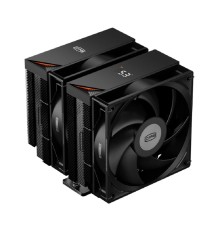 Кулер для процессора/ PCCooler RT620 Digital BK (250W, 4-pin PWM, LED temp., 157mm, , 6x6mm, 2x120mm, 73.32CFM, 34.9dBA, 2200RPM, S: 1851/1700/1200/115X, AM5/AM4, black)