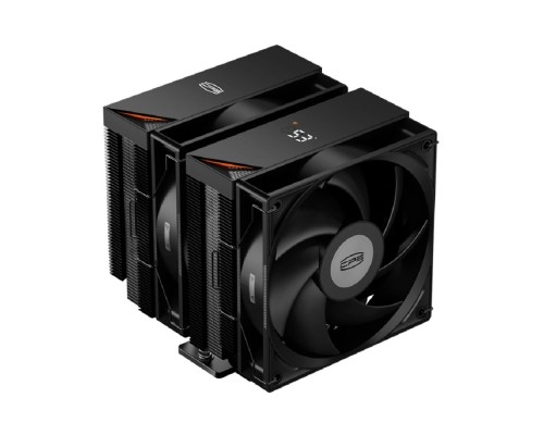 [Вентиляторы] Кулер для процессора/ PCCooler RT620 Digital BK (250W, 4-pin PWM, LED temp., 157mm, , 6x6mm, 2x120mm, 73.32CFM, 34.9dBA, 2200RPM, S: 1851/1700/1200/115X, AM5/AM4, black)