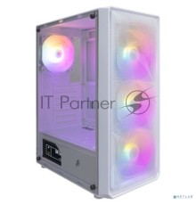 Компьютерный корпус 1STPLAYER FD3 White / ATX / 4x120mm LED fans inc. / FD3-WH-4F1-W