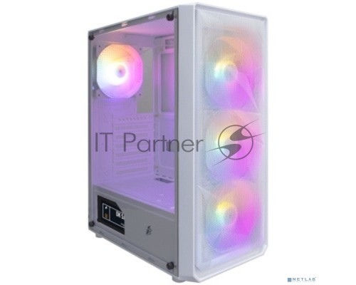Компьютерный корпус 1STPLAYER FD3 White / ATX / 4x120mm LED fans inc. / FD3-WH-4F1-W