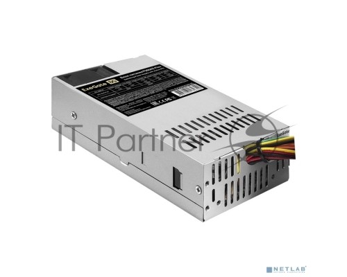 Блок питания 250W ExeGate F250AS (Flex ATX, for ITX case, APFC, КПД 80% (80 PLUS), 4cm fan, 24pin, (4+4)pin, PCI-E, 3xSATA, 2xIDE)