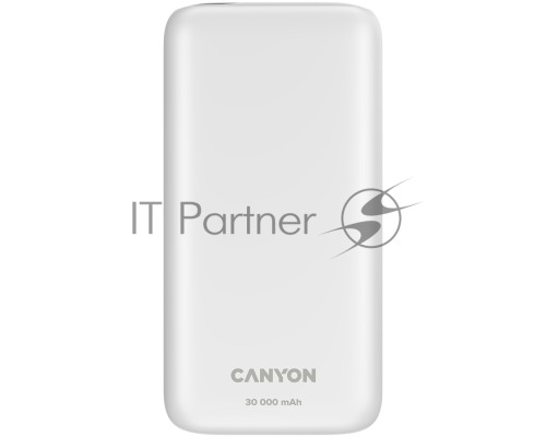 Мобильный аккумулятор CANYON PB - 301, Power bank 30000mAh Li-poly battery, Input Micro: DC5V/2A, 9V/2A Input Type c PD ： DC5V/3A, 9V/2A， Output Type C  PD:5V/3A,9V/2.2A,12V/1.5AOutput USB A1+USBA 2 : 5V3A,5V/4.5A,4.5V/5A,9V2A,12V1.5A,22.5W quick chargin