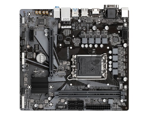 Материнская плата GIGABYTE H610M H V2 DDR4, LGA 1700, Intel H610, 2xDDR4, 4xSATA, 1xM.2, 1xPCI-E 4.0 x16, 1xPCI-E 4.0 x1, 1xHDMI, 1xVGA, 1x 1Gb LAN, 2xUSB 3.2 Gen 1, 4xUSB 2.0, 3x3.5 мм, 7.1, Micro-ATX