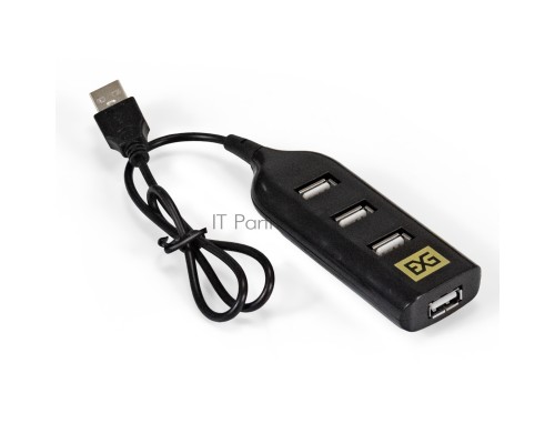 Хаб USB (концентратор) ExeGate EX293976RUS DUB-42 (кабель-адаптер USB2.0 --> 4xUSB2.0, Plug&Play, черный)