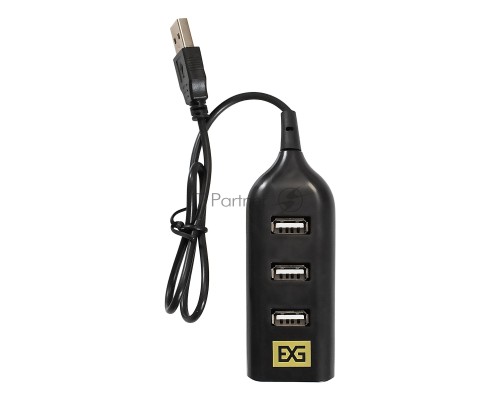 Хаб USB (концентратор) ExeGate EX293976RUS DUB-42 (кабель-адаптер USB2.0 --> 4xUSB2.0, Plug&Play, черный)