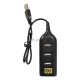 Хаб USB (концентратор) ExeGate EX293976RUS DUB-42 (кабель-адаптер USB2.0 --> 4xUSB2.0, Plug&Play, черный)