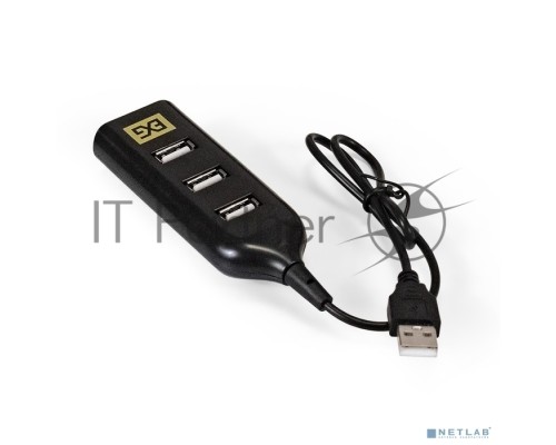 Хаб USB (концентратор) ExeGate EX293976RUS DUB-42 (кабель-адаптер USB2.0 --> 4xUSB2.0, Plug&Play, черный)