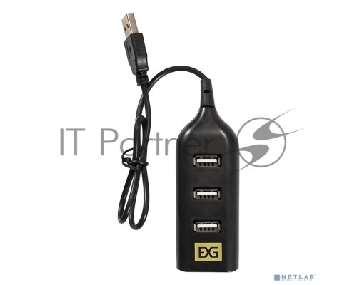 Хаб USB (концентратор) ExeGate EX293976RUS DUB-42 (кабель-адаптер USB2.0 --> 4xUSB2.0, Plug&Play, черный)