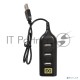 Хаб USB (концентратор) ExeGate EX293976RUS DUB-42 (кабель-адаптер USB2.0 --> 4xUSB2.0, Plug&Play, черный)