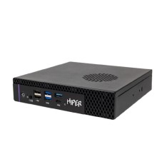 Hiper FT20-i3141R8N2R6BWP Мини-ПК Core i3 14100/8ГБ /256ГБ NVMe/Intel UHD Graphics 730/Gigabit Ethernet/Wi-Fi 6 - Realtek RTL8852B/Bluetooth 5.2/Чёрный/БП 120Вт /Win 11 Pro
