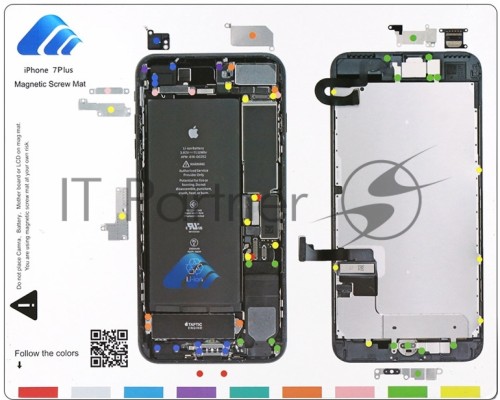 Профессиональный магнитный коврик для разборки iPhone 7 Plus