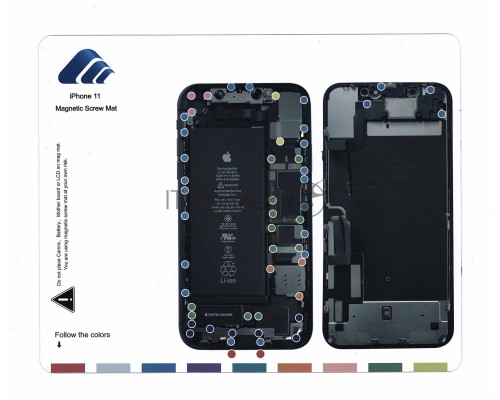 Профессиональный магнитный коврик для разборки iPhone 11