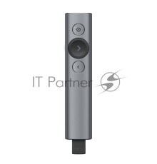 Презентер Logitech Spotlight Slate (серый, Bluetooth/2.4 GHz, перезаряжаемая литий-полимерная батарея 85мАч, 3D-акселерометр, гироскоп, кабель для зарядки, чехол) (арт. 910-004867, M/N: R-R0011 / C-U0016)