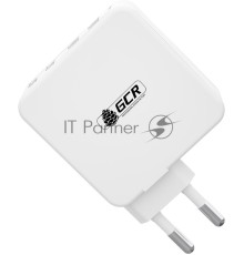 Сетевое зарядное устройство GCR 100W, 2 USB + 2 TypeC, GaN Tech Quick Charger, PD 3.0, белый