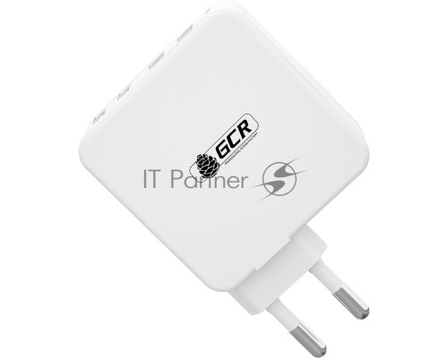 Сетевое зарядное устройство GCR 100W, 2 USB + 2 TypeC, GaN Tech Quick Charger, PD 3.0, белый Сетевое зарядное устройство GCR 100W, 2 USB + 2 TypeC, GaN Tech Quick Charger, PD 3.0, белый