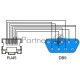 Консольный кабель OSNOVO  1 x Rj45, 1 x DB9 (female), 1,2м