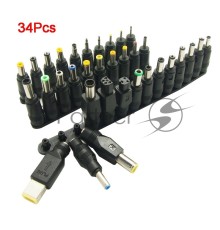 Набор из 34-х разъемов переходников для зарядки ноутбуков (34pcs/Set 5.5x2.1mm Multi-type Male Jack)