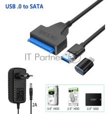 Кабель-переходник для HDD SATA USB 3.0 с доп. питанием