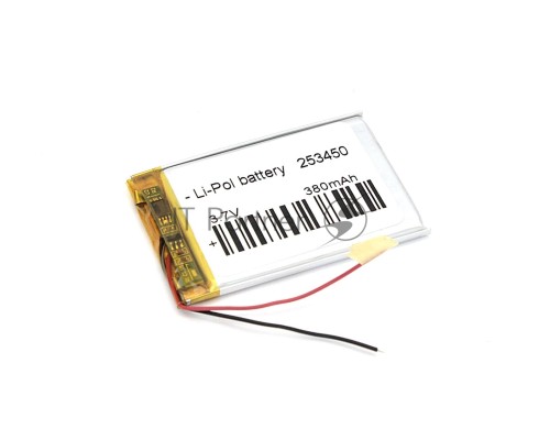 Аккумулятор Li-Pol (батарея) 2.5*34*50мм 2pin 3.7V/380mAh