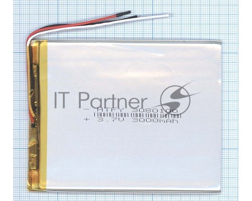 Аккумулятор Li-Pol (батарея) 3*80*100мм 3pin 3.7V/3000mAh