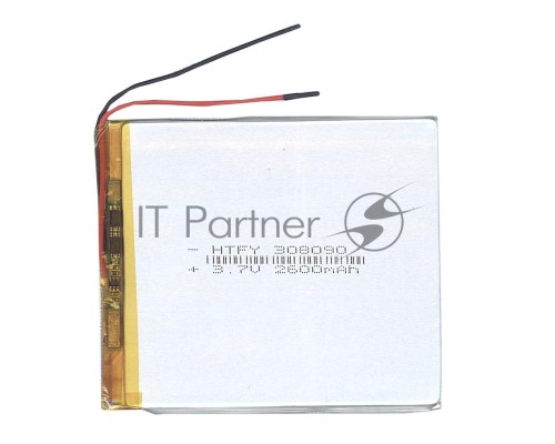 Аккумулятор Li-Pol (батарея) 3*80*90мм 2pin 3.7V/2600mAh