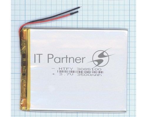 Аккумулятор Li-Pol (батарея) 3*85*100мм 2pin 3.7V/3500mAh