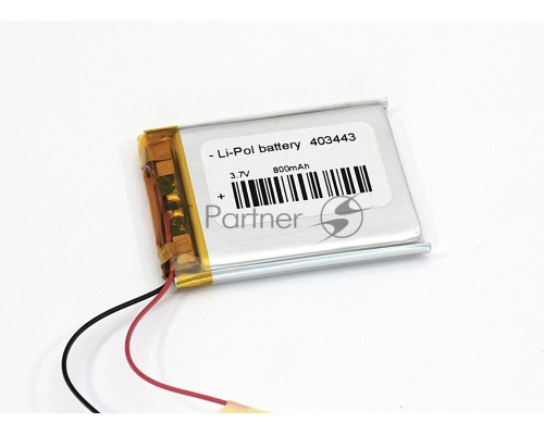 Аккумулятор Li-Pol (батарея) 4*34*43мм 2pin 3.7V/430mAh