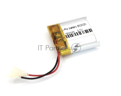Аккумулятор Li-Pol (батарея) 6*20*20мм 2pin 3.7V/180mAh