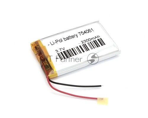 Аккумулятор Li-Pol (батарея) 7.5*40*61мм 2pin 3.7V/2300mAh