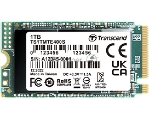 Твердотельный диск 256GB Transcend MTE400S, 3D TLC NAND, M.2 2242 ,PCI-E 4x [ R/W - 2000/1000 MB/s]