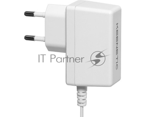 Адаптер питания KEENETIC/ Keenetic PA10 (KPS-1210) Адаптер питания от сети 100–240 В, постоянное выходное напряжение 12 V с током до 1,0 A, для Keenetic c напряжением питания 9 или 12 В и током до 1.0 А